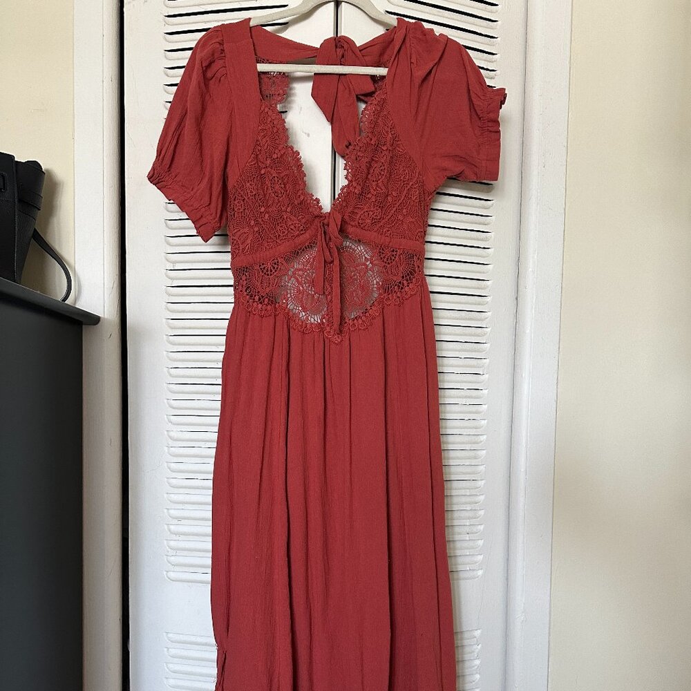 Free People, All You Need Is Lace Midi, Size M
